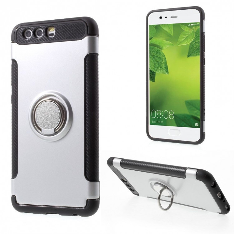 Чехол Hybrid Kickstand для Huawei P10 (серебряный)