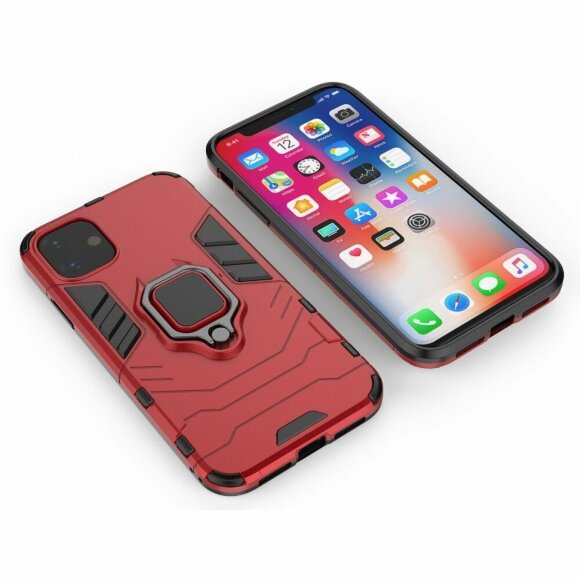 Чехол Armor Ring Holder для iPhone 11 (красный)