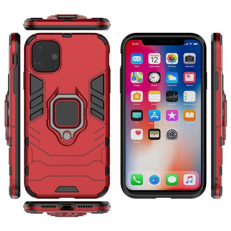 Чехол Armor Ring Holder для iPhone 11 (красный)