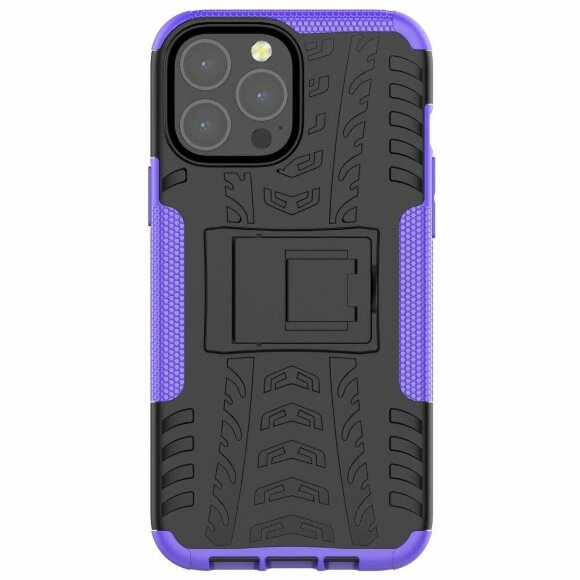 Чехол Hybrid Armor для iPhone 13 Pro Max (черный + фиолетовый) Чехол Hybrid Armor для iPhone 13 Pro Max (черный + фиолетовый)