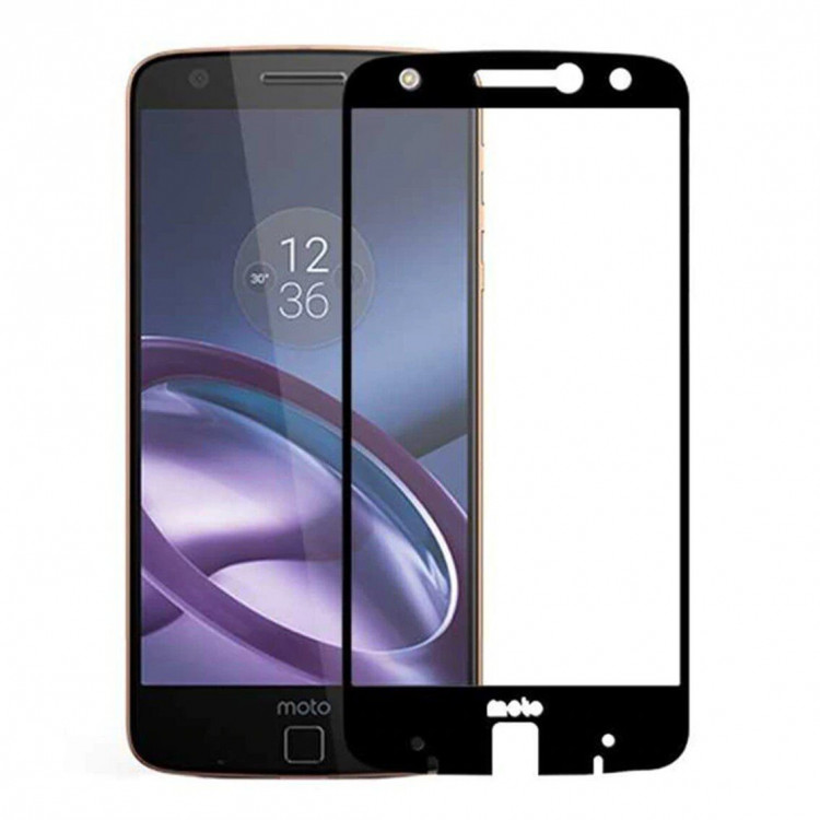 Защитное стекло 3D для Motorola Moto Z (черный)