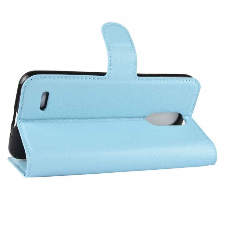 Чехол с визитницей для LG K8 (2018) / K9 (голубой)