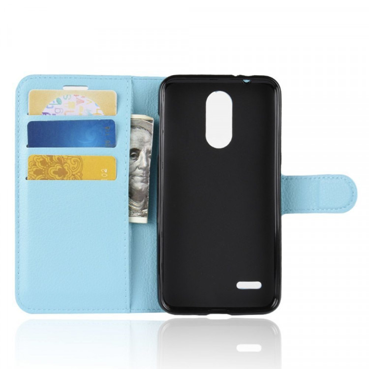 Чехол с визитницей для LG K8 (2018) / K9 (голубой)