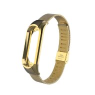 Сетчатый браслет с застежкой для Xiaomi Mi Band 3 (золотой)