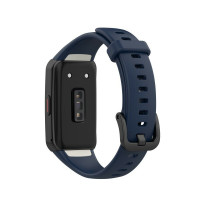 Силиконовый ремешок для Huawei Band 6 / Honor Band 6 (темно-синий)