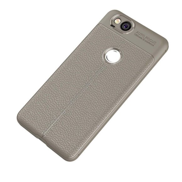 Чехол-накладка Litchi Grain для Google Pixel 2 (серый)