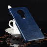 Кожаная накладка-чехол для Nokia 7.2 / Nokia 6.2 (синий)