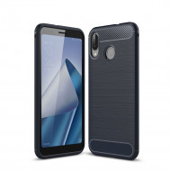 Чехол-накладка Carbon Fibre для Asus ZenFone Max (M1) ZB555KL (темно-синий)
