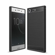 Чехол-накладка Carbon Fibre для Sony Xperia XZ Premium (черный) Чехол-накладка Carbon Fibre для Sony Xperia XZ Premium (черный)