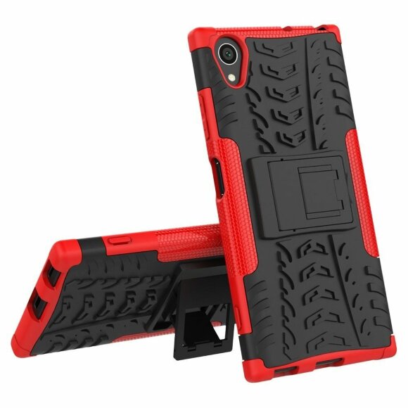 Чехол Hybrid Armor для Sony Xperia XA1 Plus (черный + красный) Чехол Hybrid Armor для Sony Xperia XA1 Plus (черный + красный)