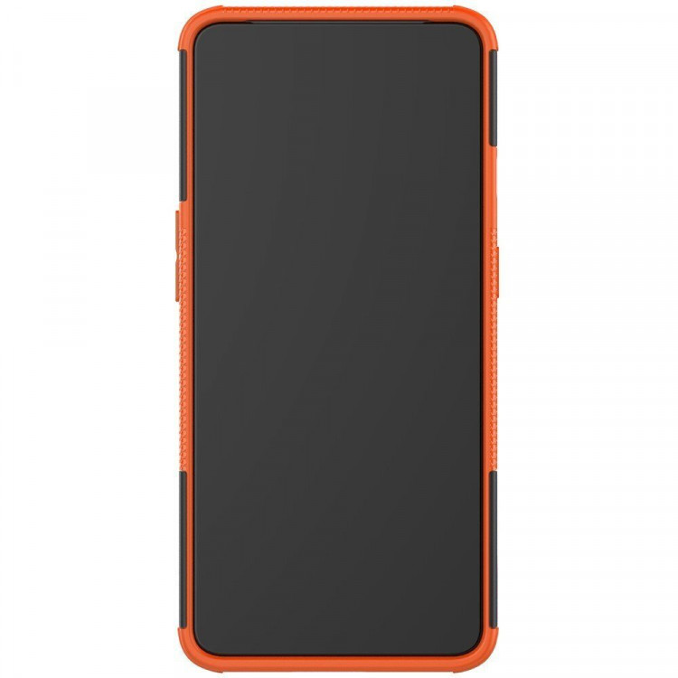 Чехол Hybrid Armor для OnePlus 7T (черный + оранжевый)