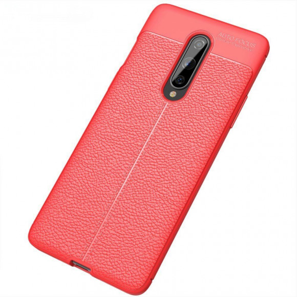 Чехол-накладка Litchi Grain для OnePlus 8 (красный)