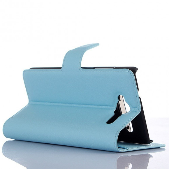 Чехол с визитницей для ZTE Blade L3 (голубой)