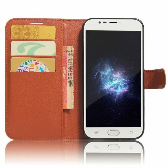 Чехол с визитницей для DOOGEE X9 Pro (коричневый) Чехол с визитницей для DOOGEE X9 Pro (коричневый)