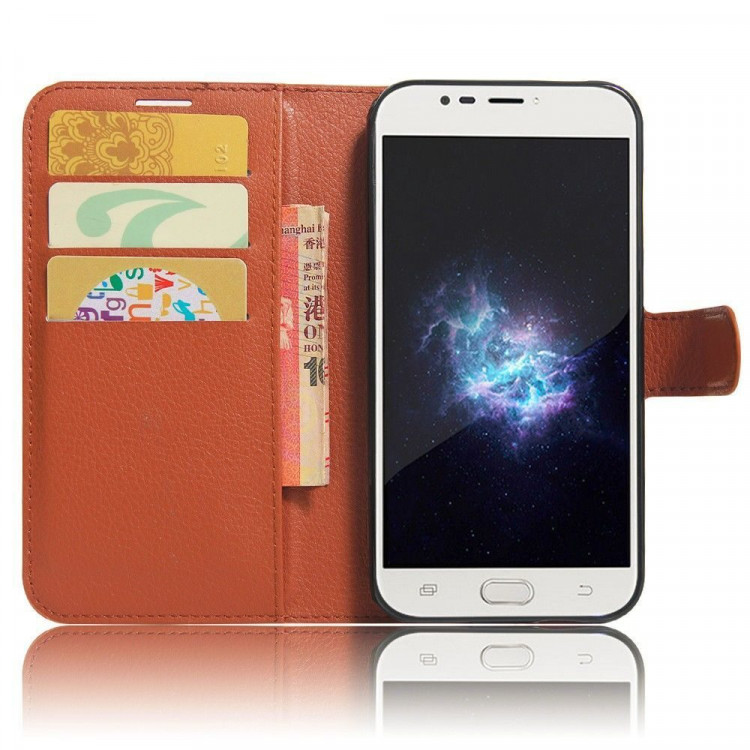 Чехол с визитницей для DOOGEE X9 Pro (коричневый)