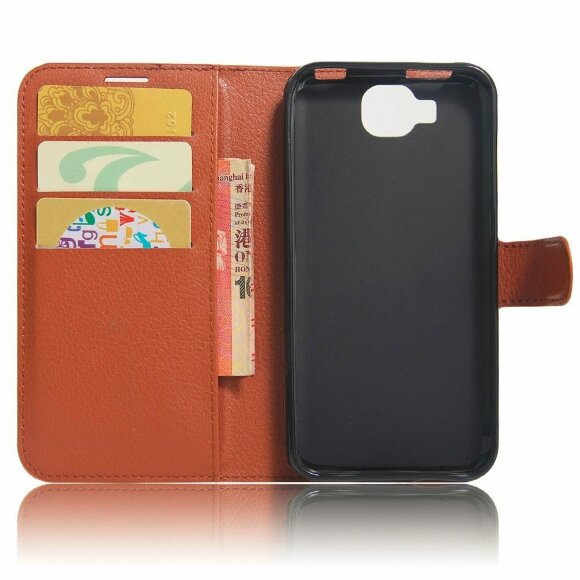 Чехол с визитницей для DOOGEE X9 Pro (коричневый) Чехол с визитницей для DOOGEE X9 Pro (коричневый)