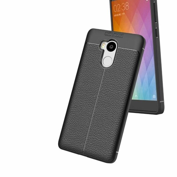 Чехол-накладка Litchi Grain для Xiaomi Redmi 4 Pro / 4 Prime (черный)