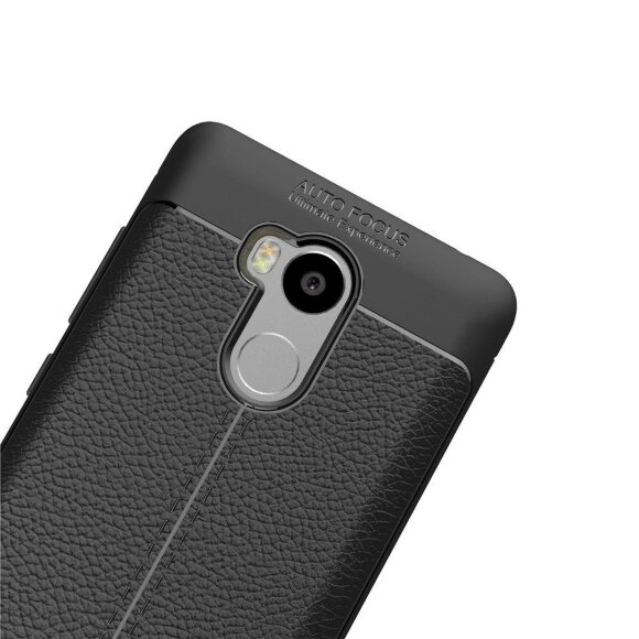 Чехол-накладка Litchi Grain для Xiaomi Redmi 4 Pro / 4 Prime (черный)