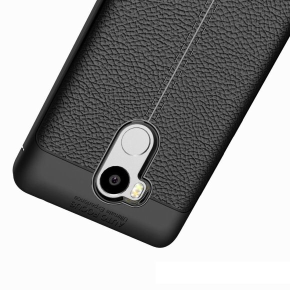 Чехол-накладка Litchi Grain для Xiaomi Redmi 4 Pro / 4 Prime (черный)