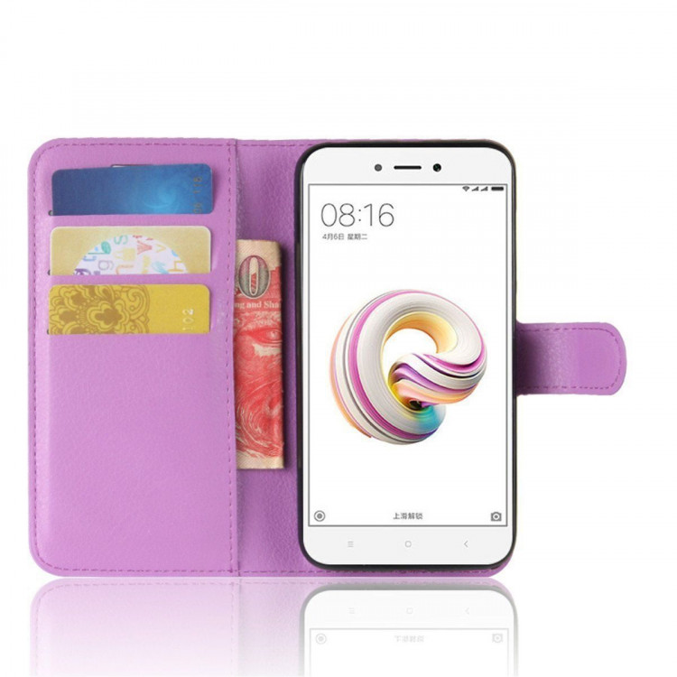 Чехол с визитницей для Xiaomi Redmi 5A (фиолетовый)