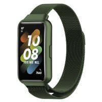 Миланский браслет для для HUAWEI Band 7 (темно-зеленый)