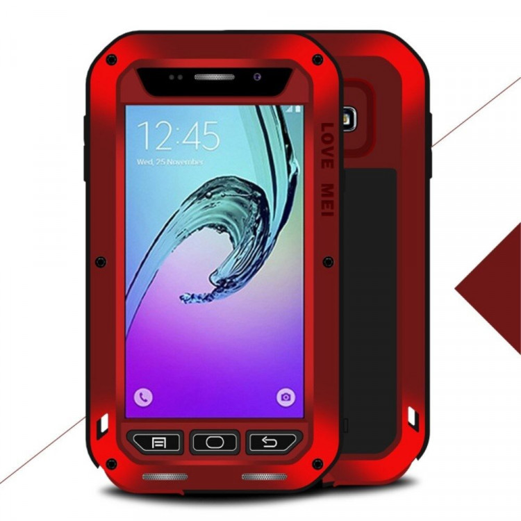 Гибридный чехол LOVE MEI для Samsung Galaxy A3 (2016) SM-A310F (красный)