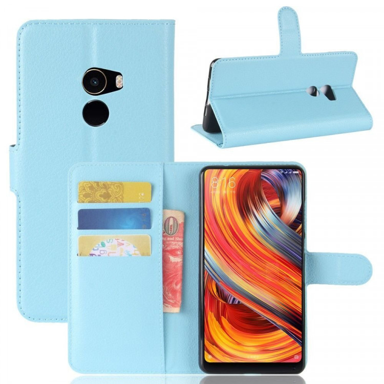 Чехол с визитницей для Xiaomi Mi Mix 2 (голубой)