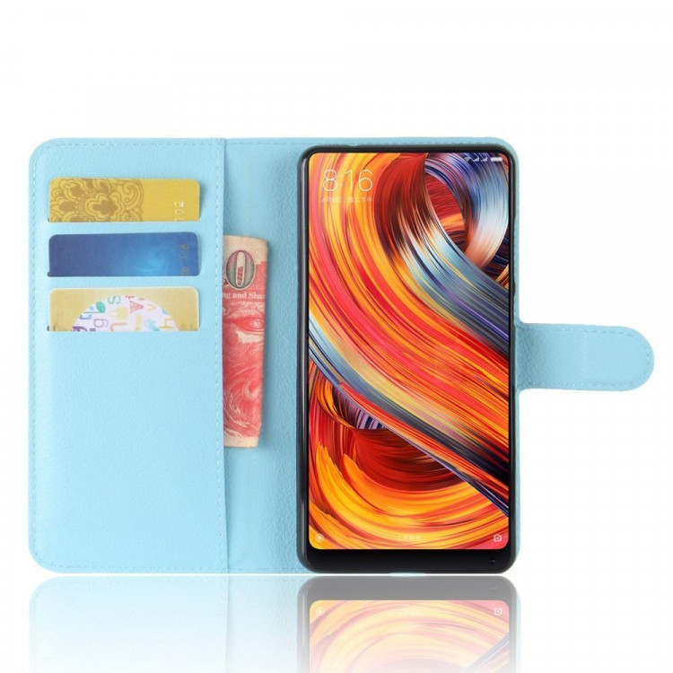 Чехол с визитницей для Xiaomi Mi Mix 2 (голубой)