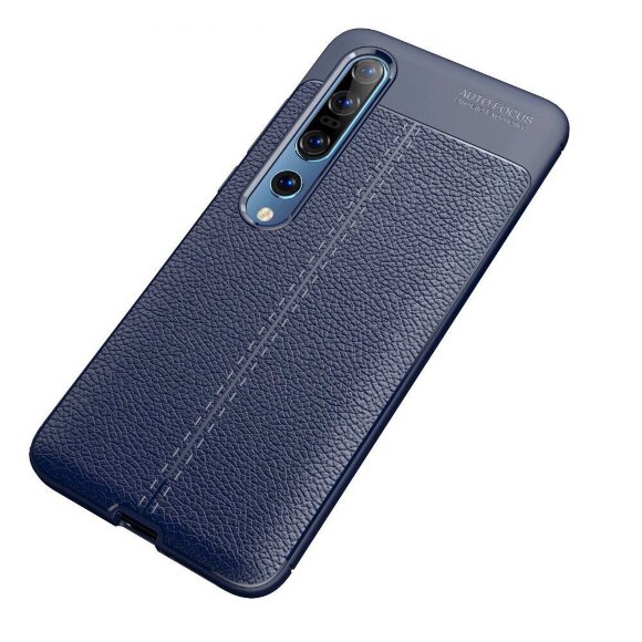 Чехол-накладка Litchi Grain для Xiaomi Mi 10 / Mi 10 Pro (темно-синий) Чехол-накладка Litchi Grain для Xiaomi Mi 10 / Mi 10 Pro (темно-синий)