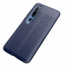 Чехол-накладка Litchi Grain для Xiaomi Mi 10 / Mi 10 Pro (темно-синий)