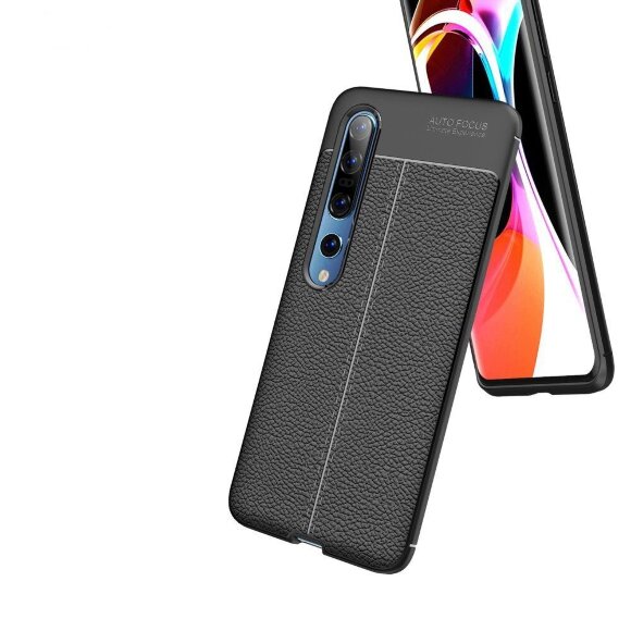 Чехол-накладка Litchi Grain для Xiaomi Mi 10 / Mi 10 Pro (темно-синий) Чехол-накладка Litchi Grain для Xiaomi Mi 10 / Mi 10 Pro (темно-синий)