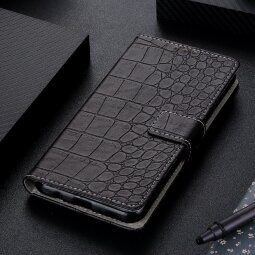 Чехол Crocodile Texture для Samsung Galaxy A30 / Galaxy A20 (черный)