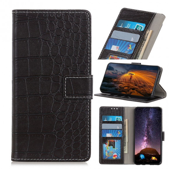 Чехол Crocodile Texture для Samsung Galaxy A30 / Galaxy A20 (черный)