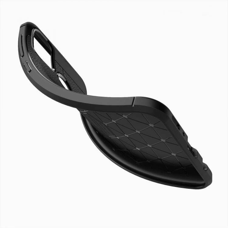 Чехол-накладка Litchi Grain для Samsung Galaxy M31 (темно-синий)