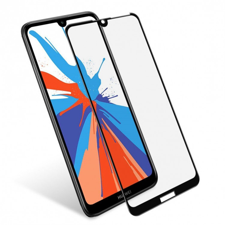 Защитное стекло FULL 3D для Huawei Y6 Pro (2019) / Huawei Y6 (2019) / Honor 8A / Honor 8A Pro / Honor 8A Prime (черный)