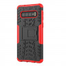 Чехол Hybrid Armor для Samsung Galaxy S10+ (Plus) (черный + красный)
