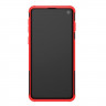 Чехол Hybrid Armor для Samsung Galaxy S10+ (Plus) (черный + красный)