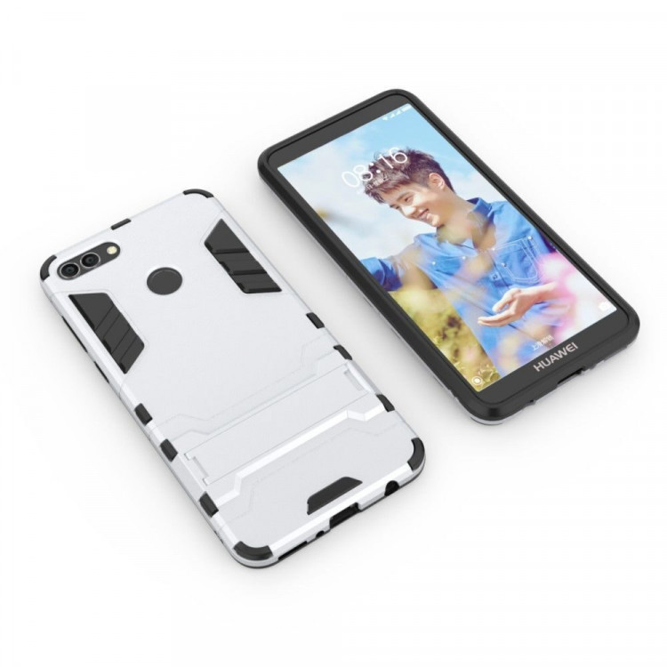 Чехол Duty Armor для Huawei Y9 (2018) / Enjoy 8 Plus  (серебряный)