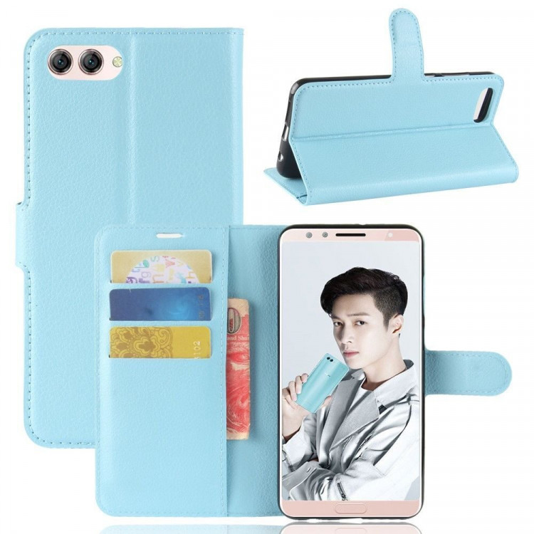 Чехол с визитницей для Huawei Nova 2s (голубой)