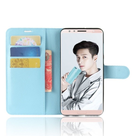 Чехол с визитницей для Huawei Nova 2s (голубой) Чехол с визитницей для Huawei Nova 2s (голубой)