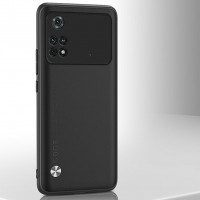 Чехол из искусственной кожи для Xiaomi Poco M4 Pro 4G (черный)