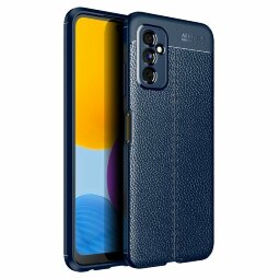 Чехол-накладка Litchi Grain для Samsung Galaxy M52 5G (темно-синий)