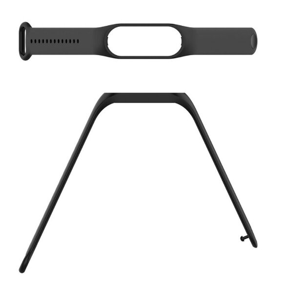 Силиконовый ремешок для Xiaomi Mi Band 7 (черный)