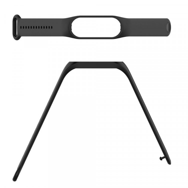 Силиконовый ремешок для Xiaomi Mi Band 7 (черный)