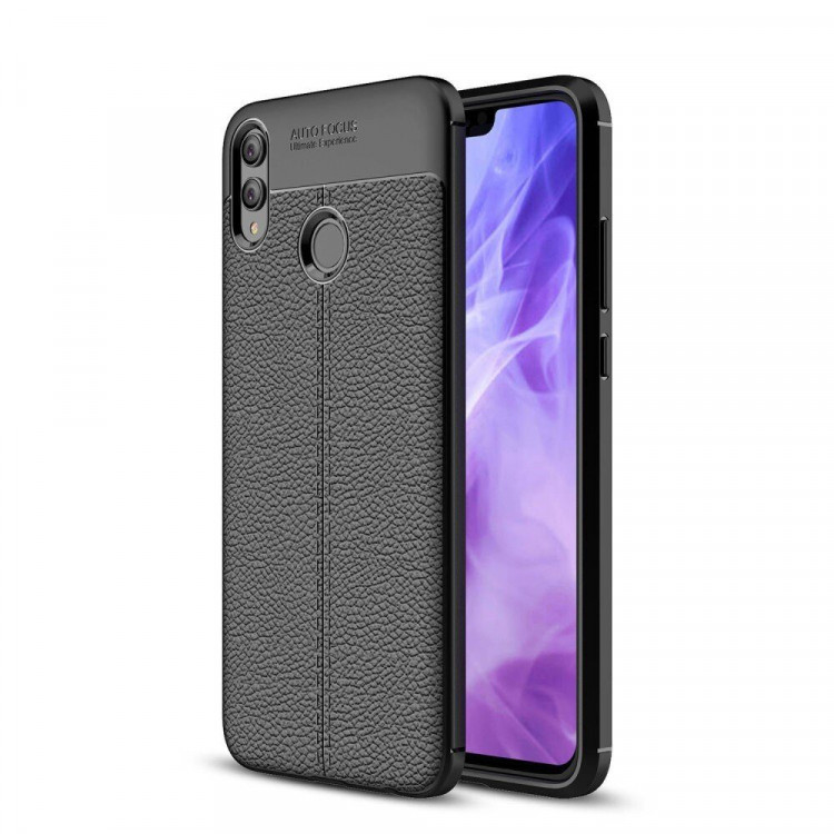 Чехол-накладка Litchi Grain для Huawei Honor 8X (черный)