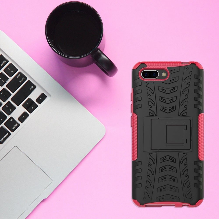 Чехол Hybrid Armor для Huawei Honor 10 (черный + красный)