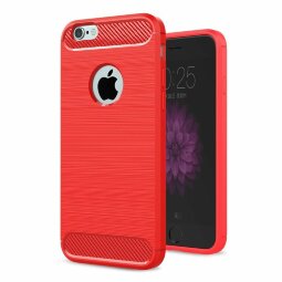 Чехол Carbon Fibre для iphone 6 / 6S (красный)