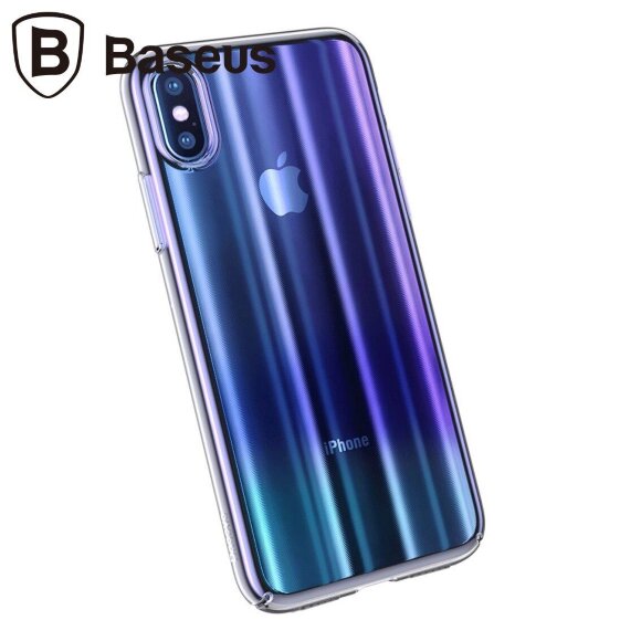 Чехол Baseus Aurora Series для iPhone XS / iPhone X (синий) Чехол Baseus Aurora Series для iPhone XS / iPhone X (синий)