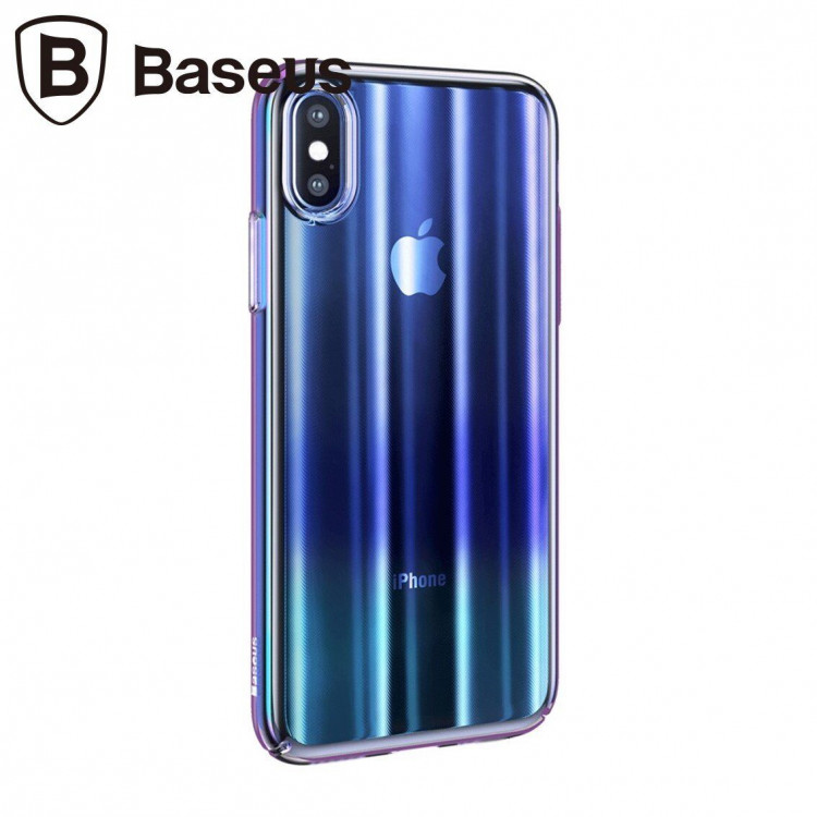 Чехол Baseus Aurora Series для iPhone XS / iPhone X (синий)