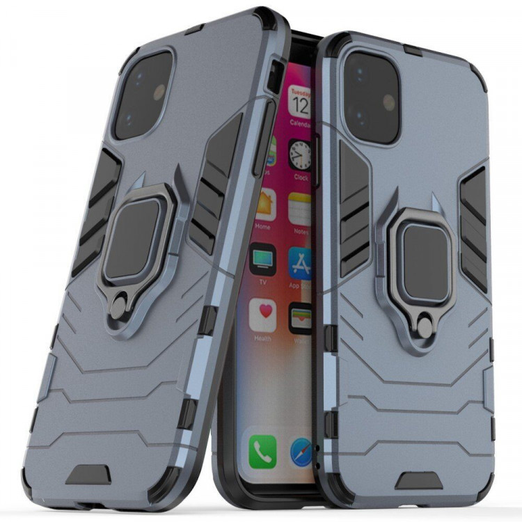 Чехол Armor Ring Holder для iPhone 11 (темно-синий)